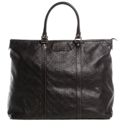 Gucci Guccissima Medium Joy Tote Bag Dark Brown 1 of 7