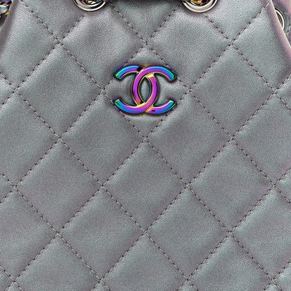 Chanel Iridescent Lambskin Calfskin Small Quilted Gabrielle Backpack Light Purple 8 of 10