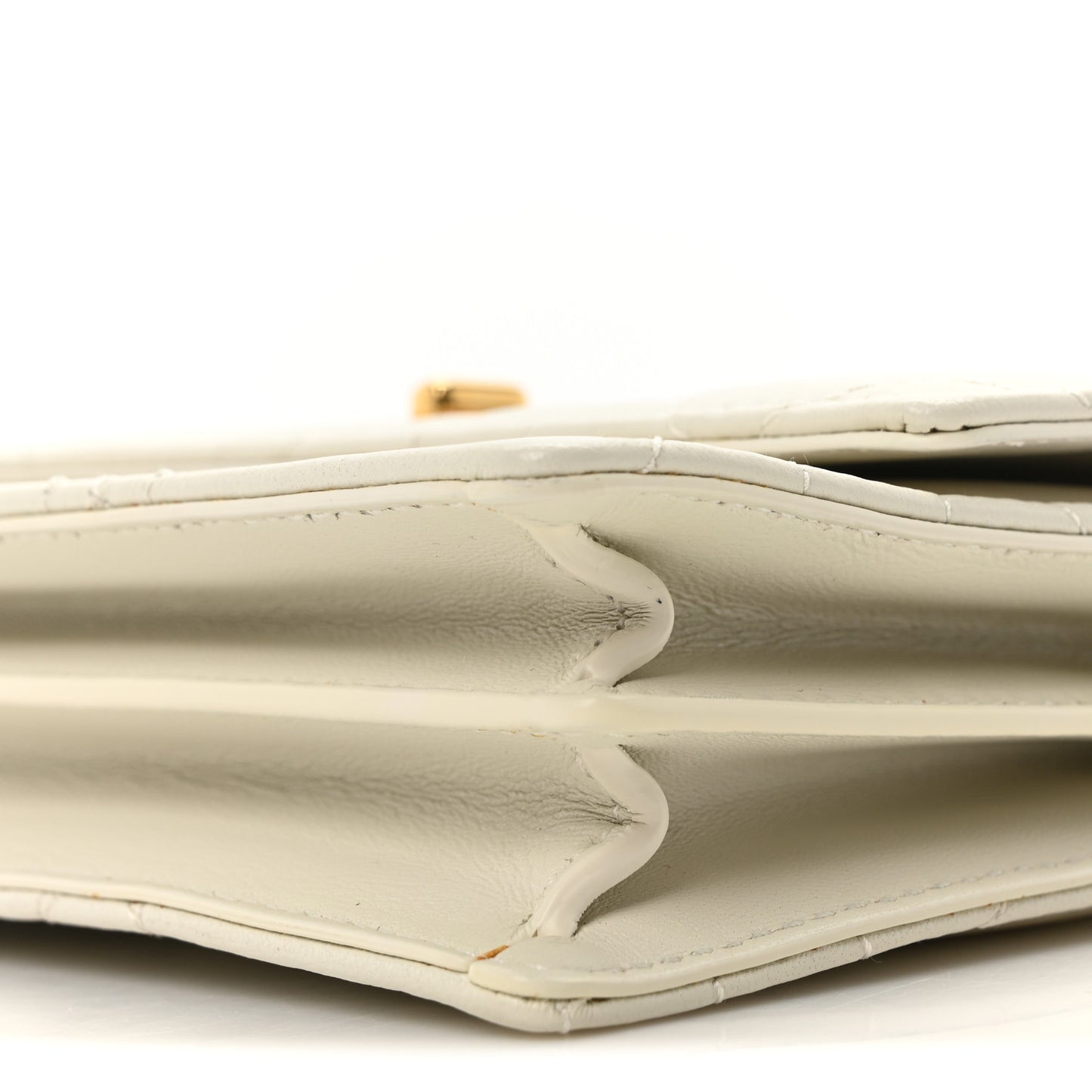 Lambskin Macrocannage Mini Miss Caro Bag Latte