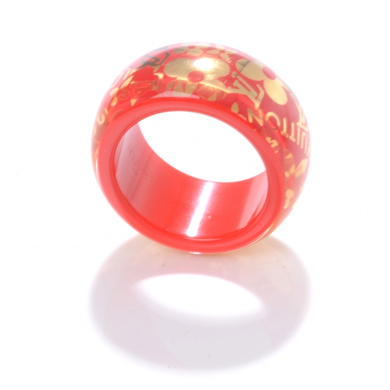 Louis Vuitton Resin Tropical Cocktail Ring Rouge Large 7.5 5 of 5