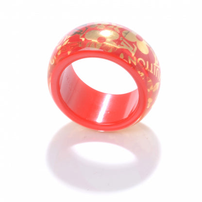 Louis Vuitton Resin Tropical Cocktail Ring Rouge Large 7.5 5 of 5