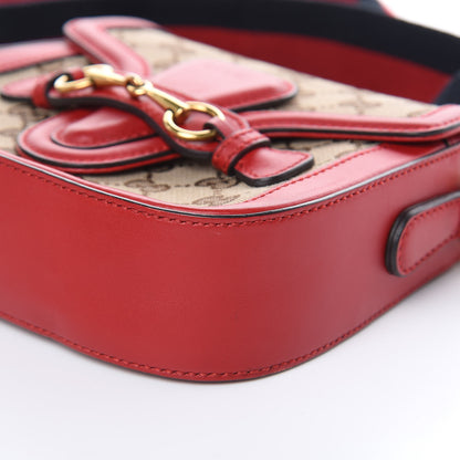 Gucci Monogram Ruinart Calfskin Small Lady Web Shoulder Bag Beige Ebony Hibiscus Red 9 of 13
