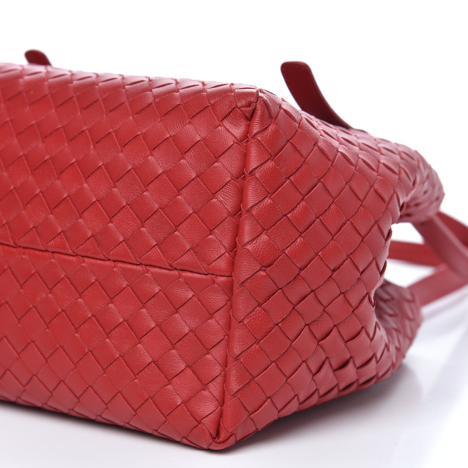 Bottega Veneta Nappa Intrecciato Small Cesta Tote Red 9 of 10