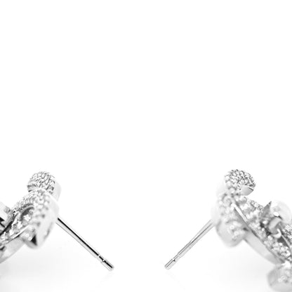 Chanel Crystal CC Turnlock Earrings Silver 2 of 3