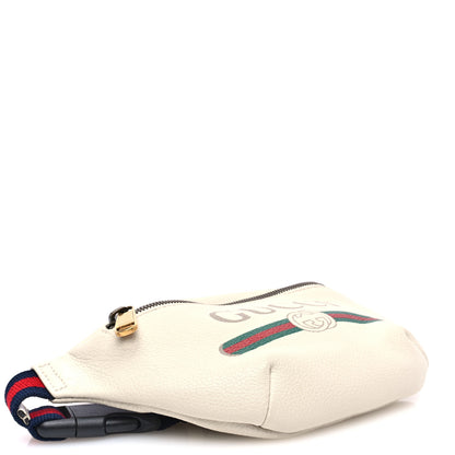 Gucci Grained Calfskin Small Logo Belt Bag White 4 of 10
