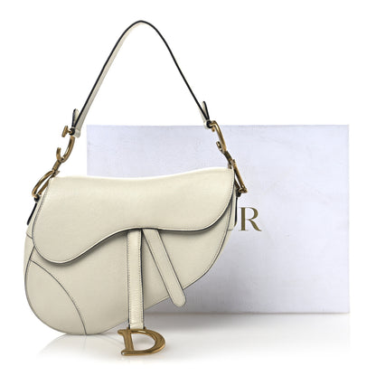 Christian Dior Grained Calfskin Saddle Bag White 13 of 13