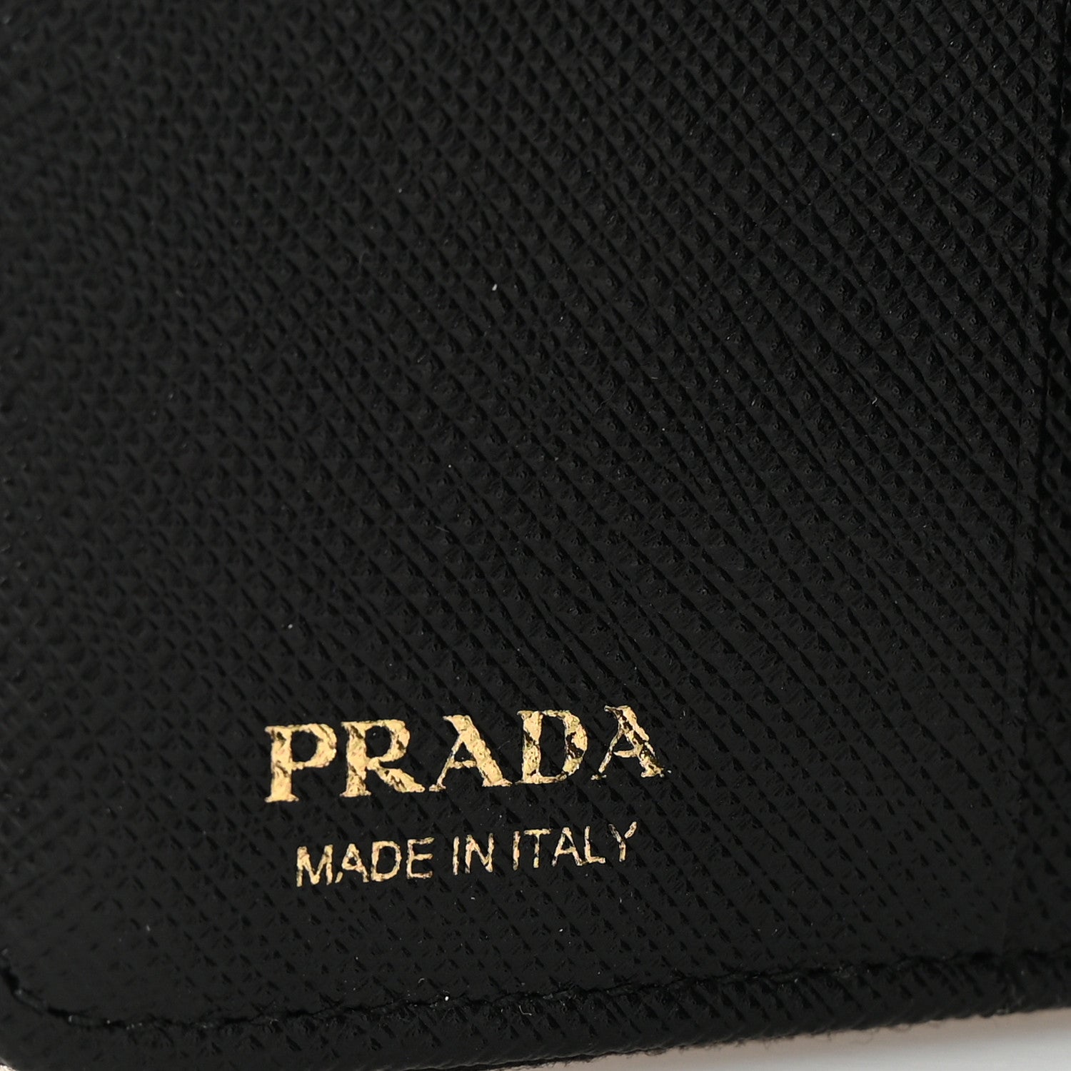 Prada Saffiano Triangle Compact Zip Around Wallet Black 6 of 7