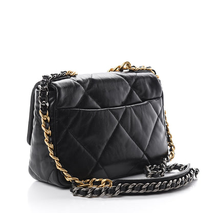 Chanel Goatskin Quilted Medium 19 Flap Black 2 of 8