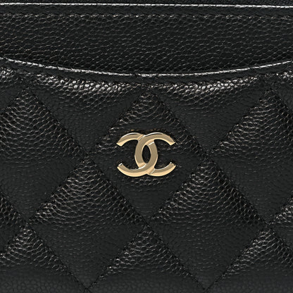 Chanel Caviar Quilted CC Zip Around Card Holder Black 8 of 9