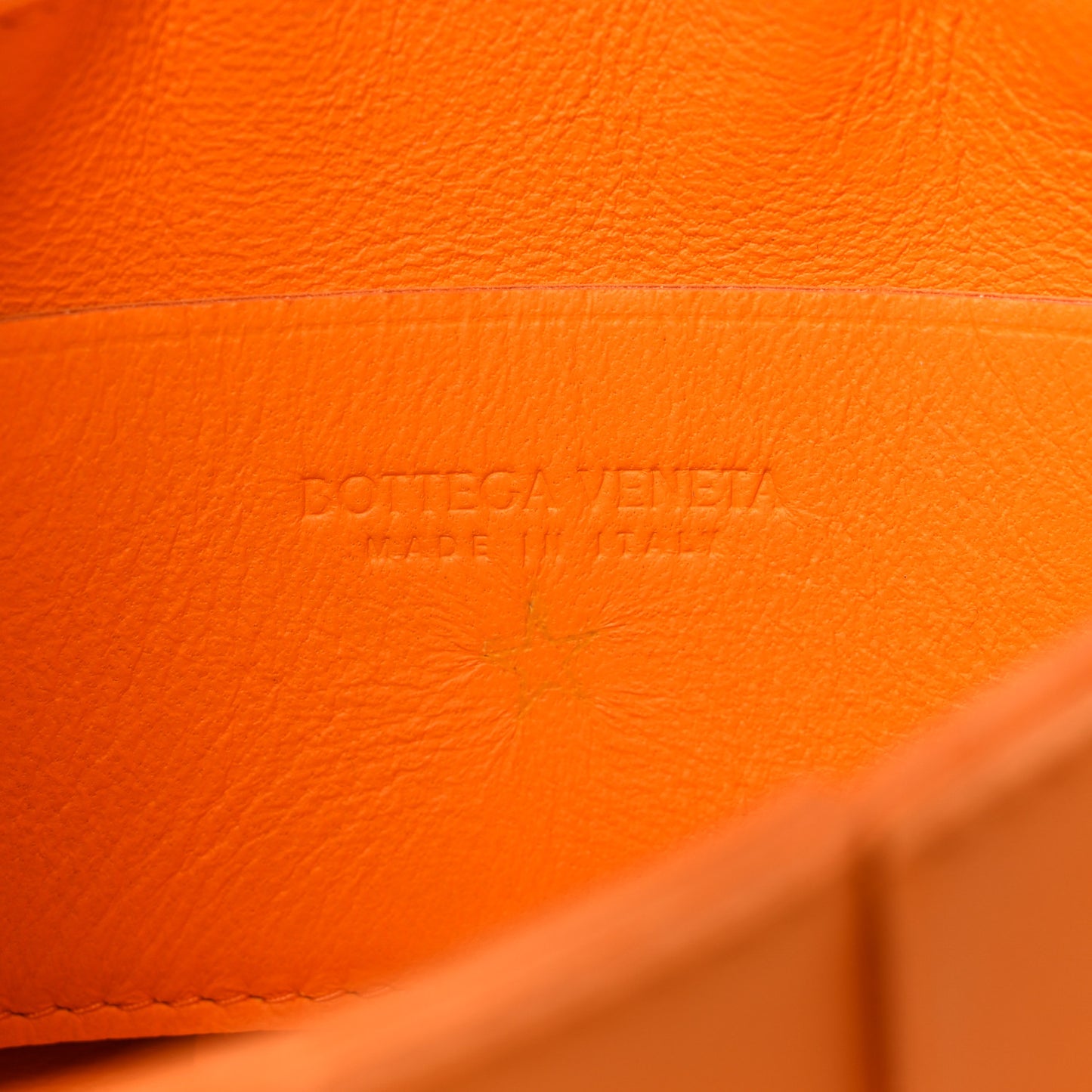 Lambskin Maxi Intrecciato Extra Mini Cassette Crossbody Bag Tangerine