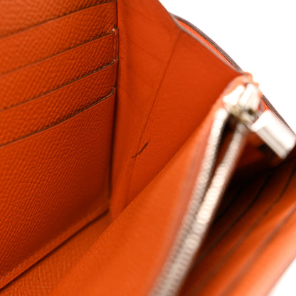 Hermes Epsom Kelly Longue Wallet Orange 8 of 10