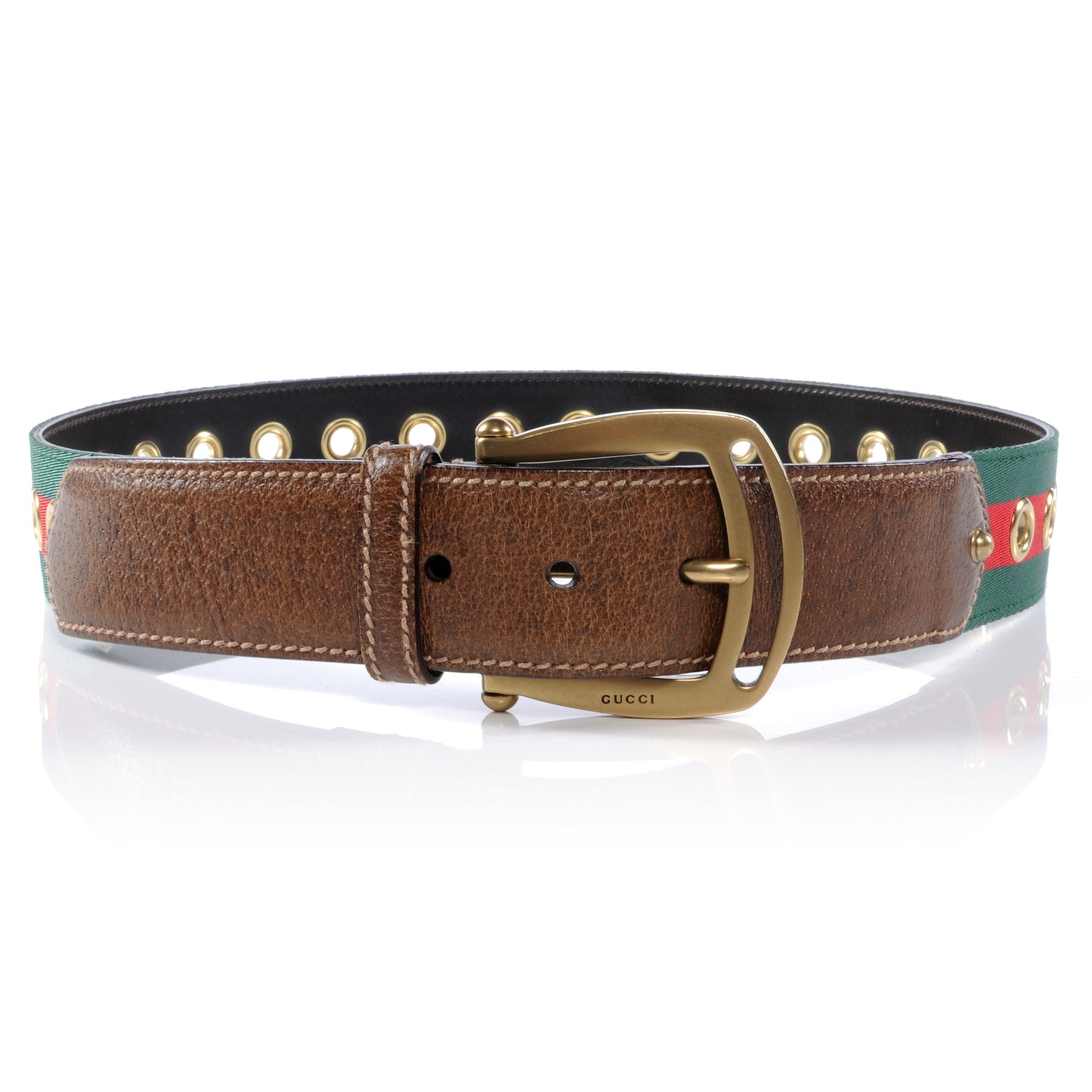 Leather Web Grommet Belt 85 34