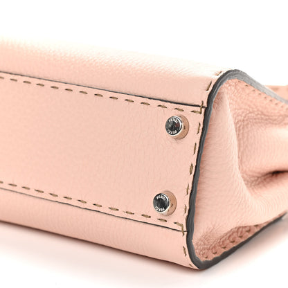 Fendi Cuoio Romano Selleria Bi-Color Mini Peekaboo Iconic Satchel Cipria Latte 10 of 11