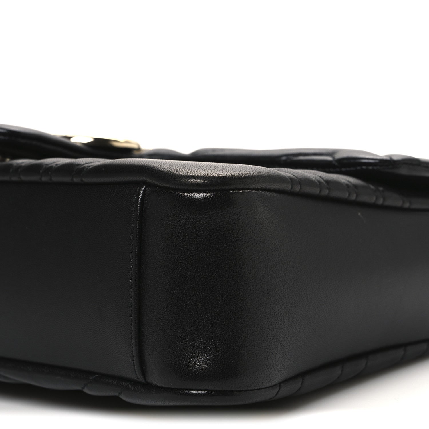 Gucci Lambskin Matelasse Large GG Marmont Shoulder Bag Black 10 of 11