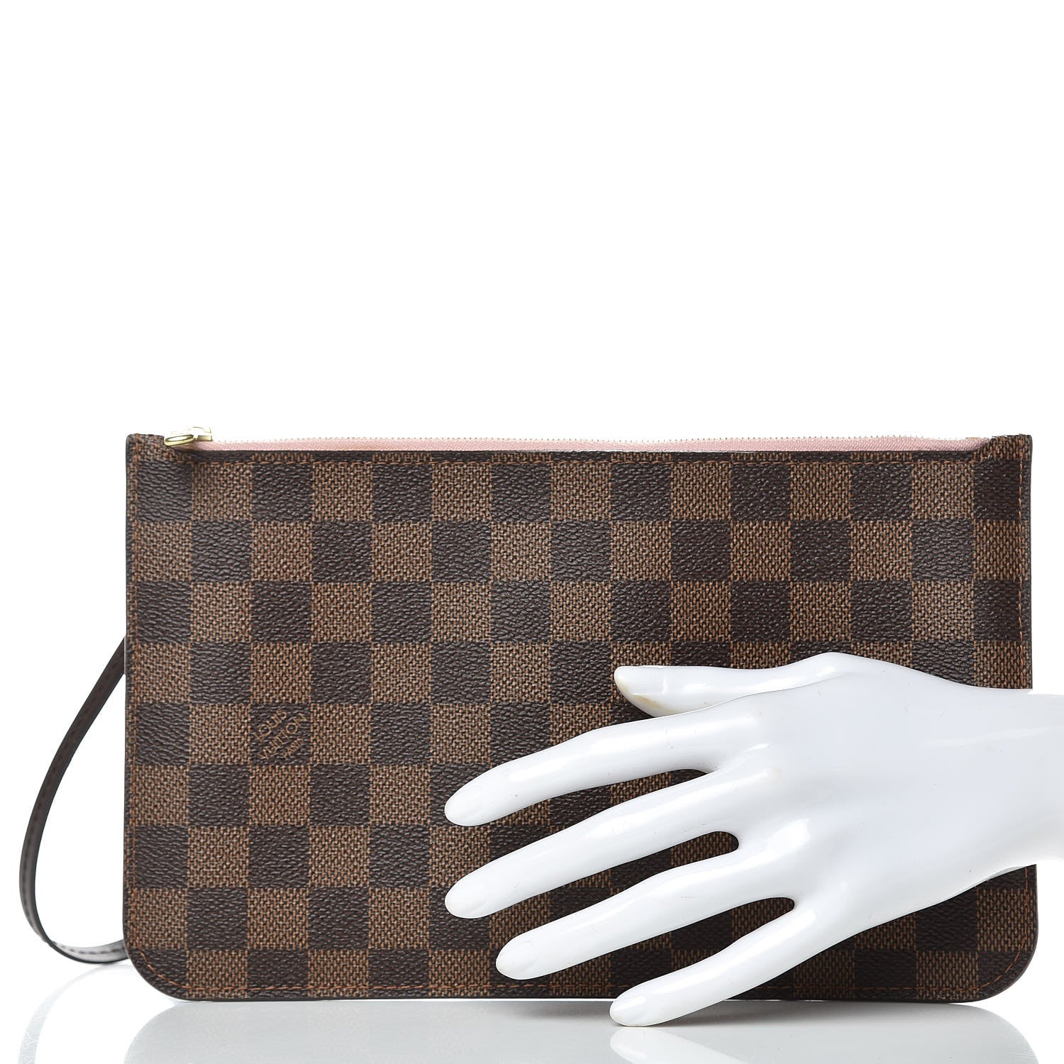 Louis Vuitton Damier Ebene Neverfull MM GM Pochette Rose Ballerine 2 of 7