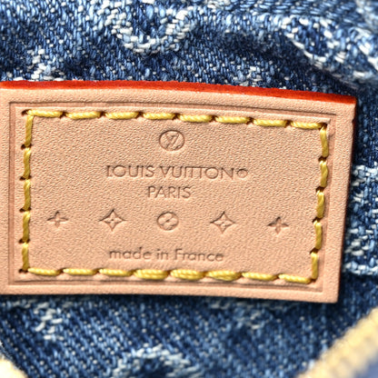 Louis Vuitton Monogram Denim Croissant Pochette Blue Blue 6 of 9