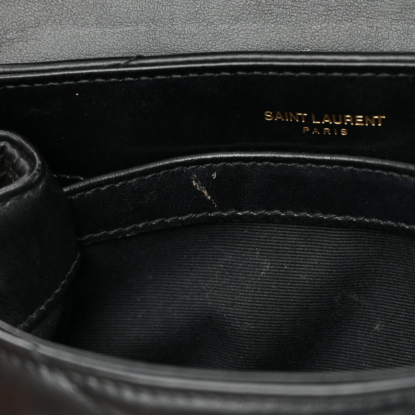 Calfskin Y Quilted Monogram Toy Loulou Crossbody Bag Black