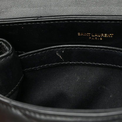 Saint Laurent Calfskin Y Quilted Monogram Toy Loulou Crossbody Bag Black 11 of 15
