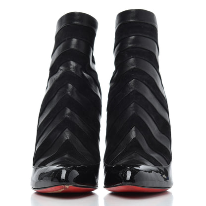 Christian Louboutin Patent Suede 85 Ankle Booties 37.5 Black 2 of 17