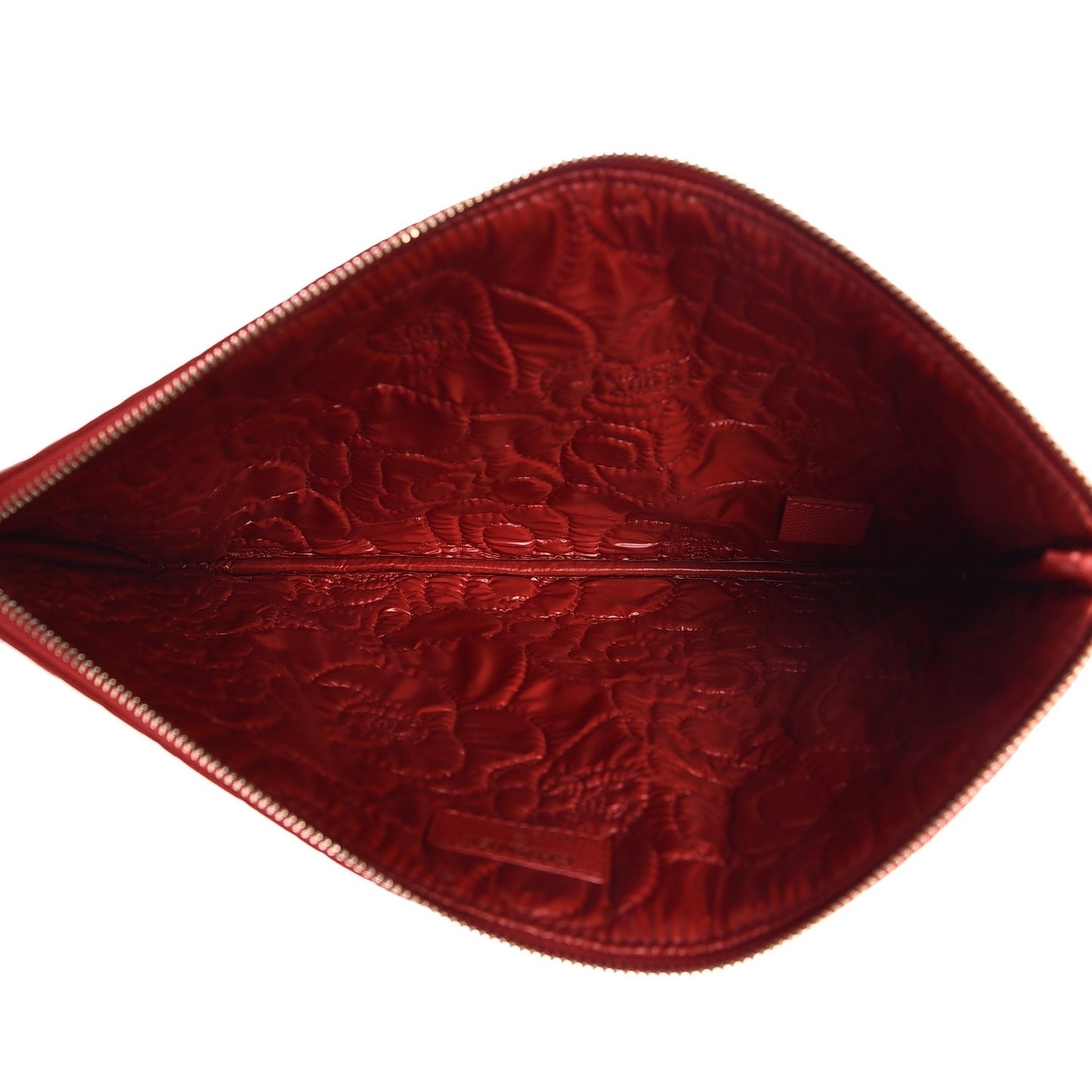 Caviar Camellia Embossed Medium Cosmetic Case Red