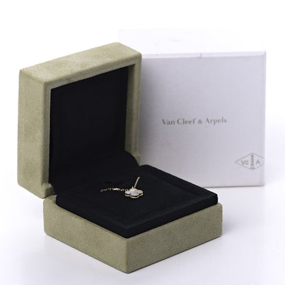 Van Cleef & Arpels 18K Yellow Gold Mother of Pearl Sweet Alhambra Pendant Necklace 7 of 7