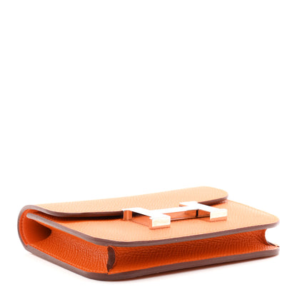 Hermes Epsom Constance Slim Wallet Orange 5 of 9