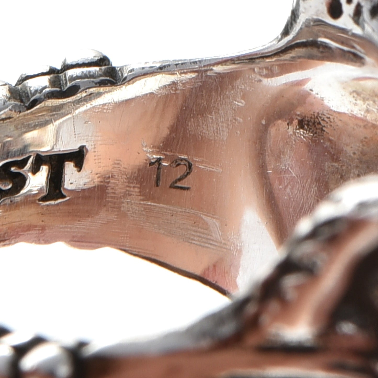 Sterling Silver Anger Forest Wolf Head Ring 52 6.