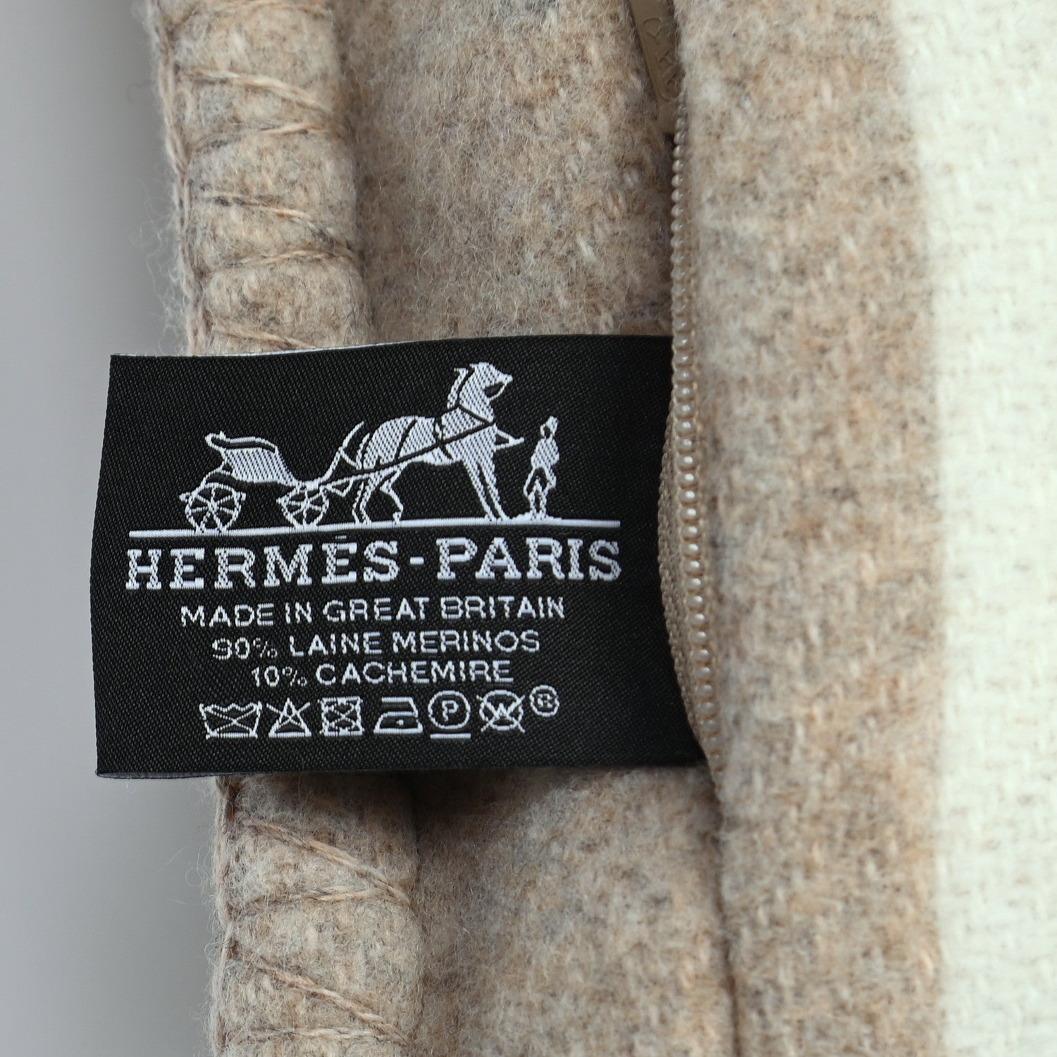 Hermes Wool Cashmere Avalon III Pillow PM Coco Camomille 3 of 3