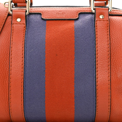 Gucci Calfskin Vintage Web Small Boston Orange Blue 9 of 14