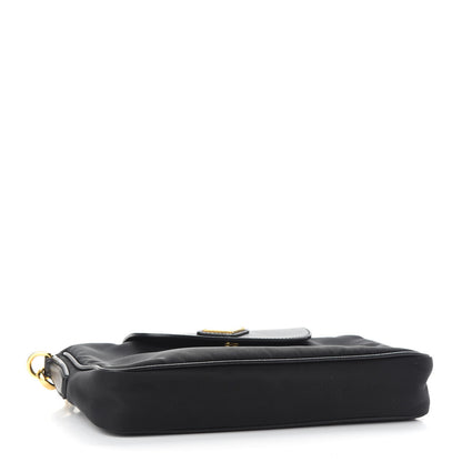 Prada Tessuto Nylon Saffiano Crossbody Bag Black 4 of 8