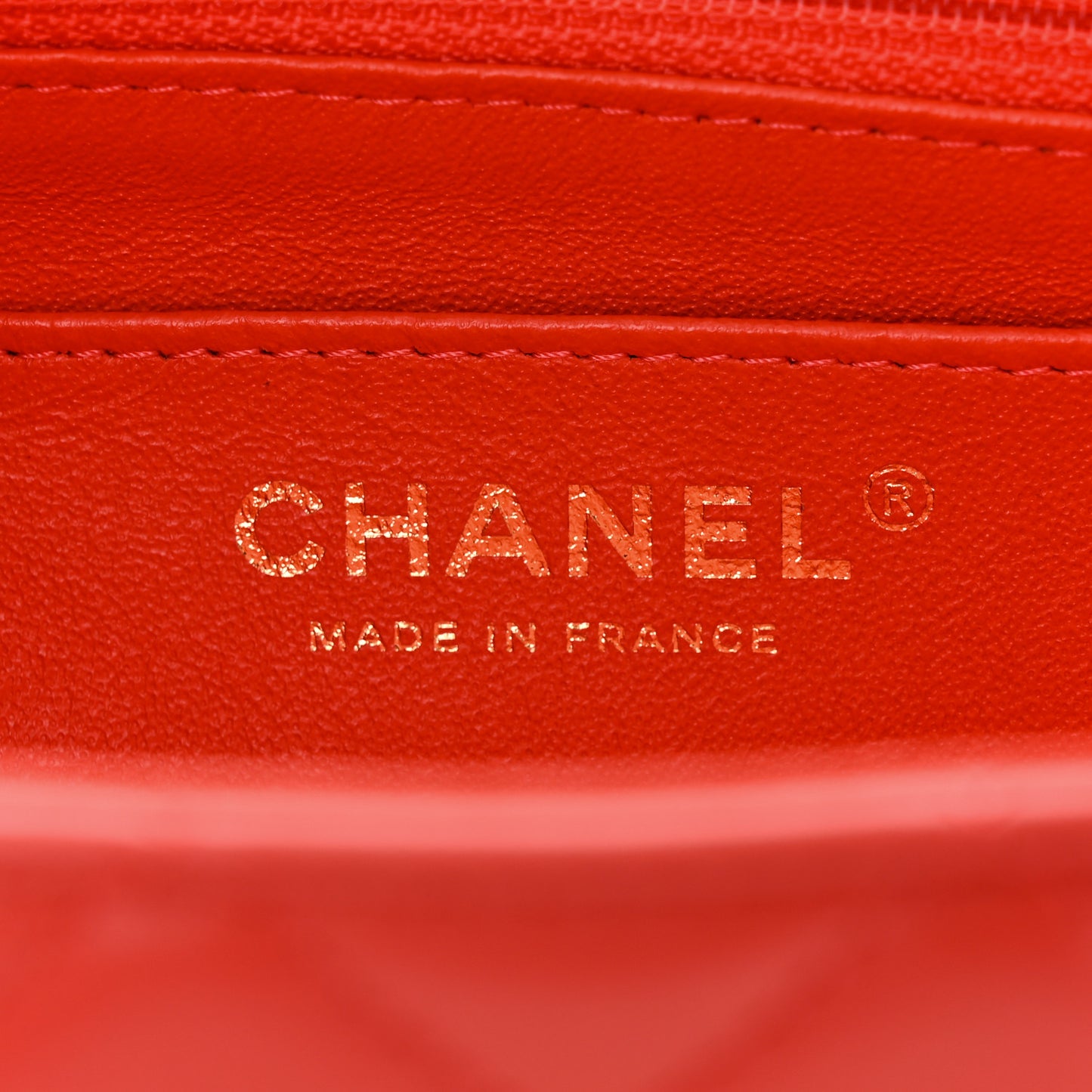 Lambskin Quilted Mini Rectangular Flap Red