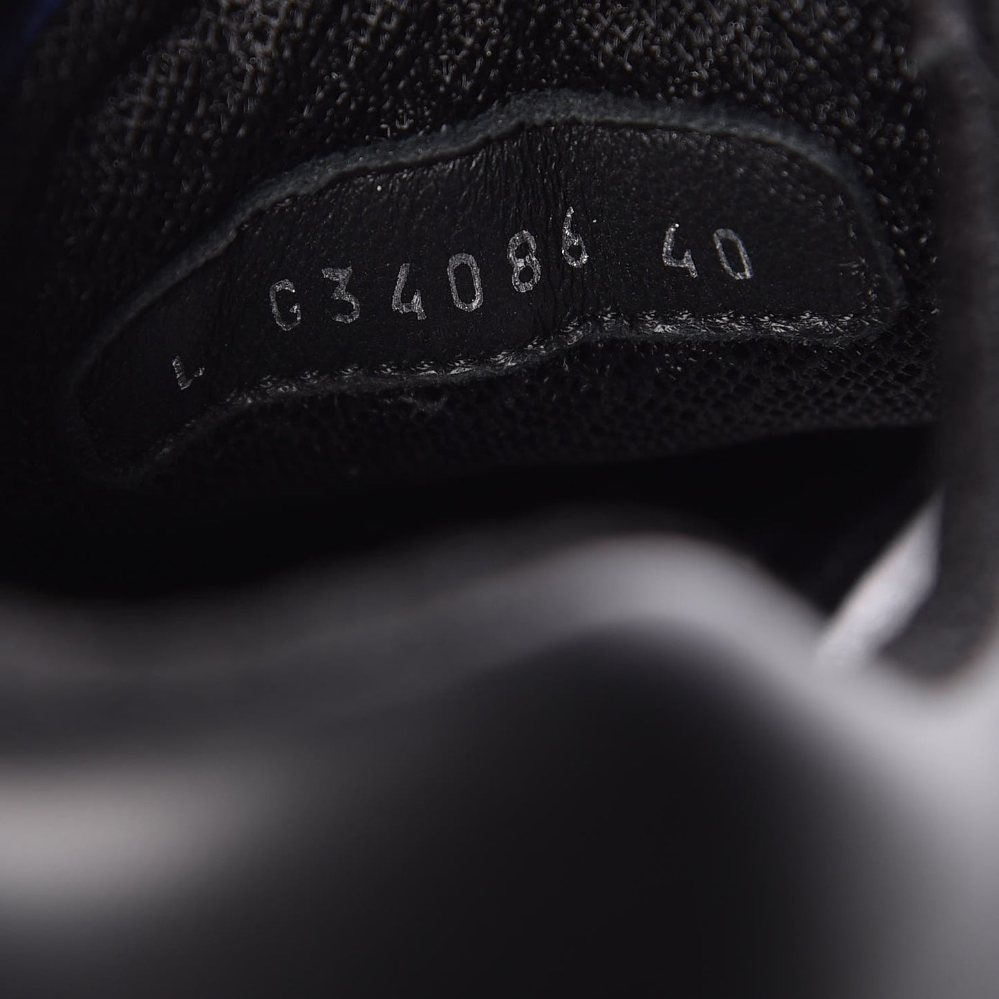 Nylon Calfskin CC Sneakers 40 Blue Black Grey