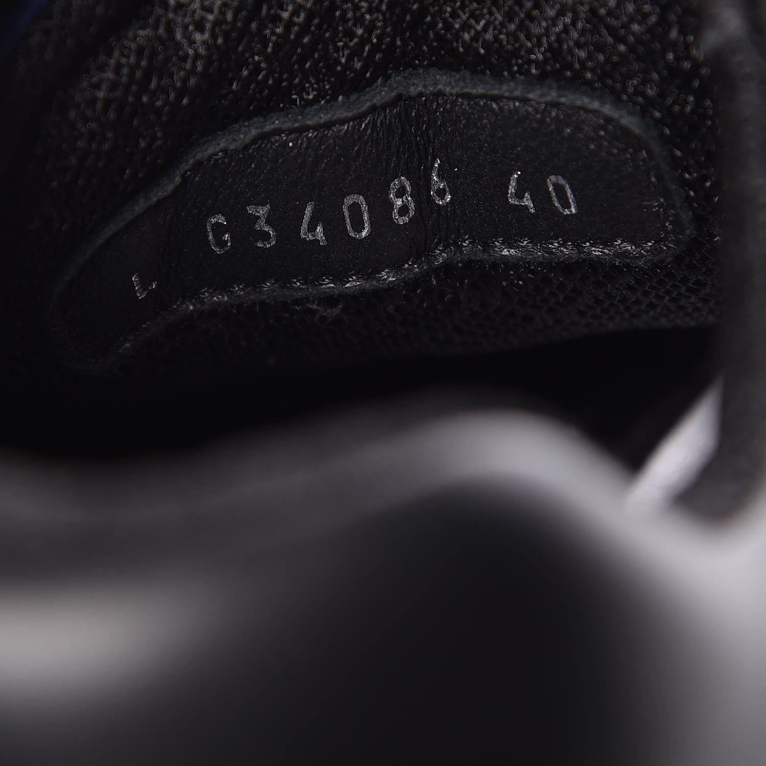 Chanel Nylon Calfskin CC Sneakers 40 Blue Black Grey 8 of 9