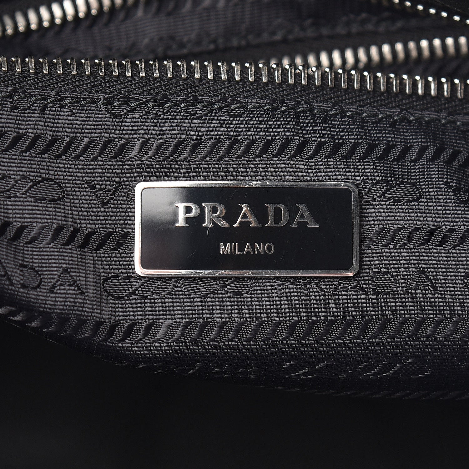 Prada Tessuto Nylon Nappa Tote Grey Black 6 of 13