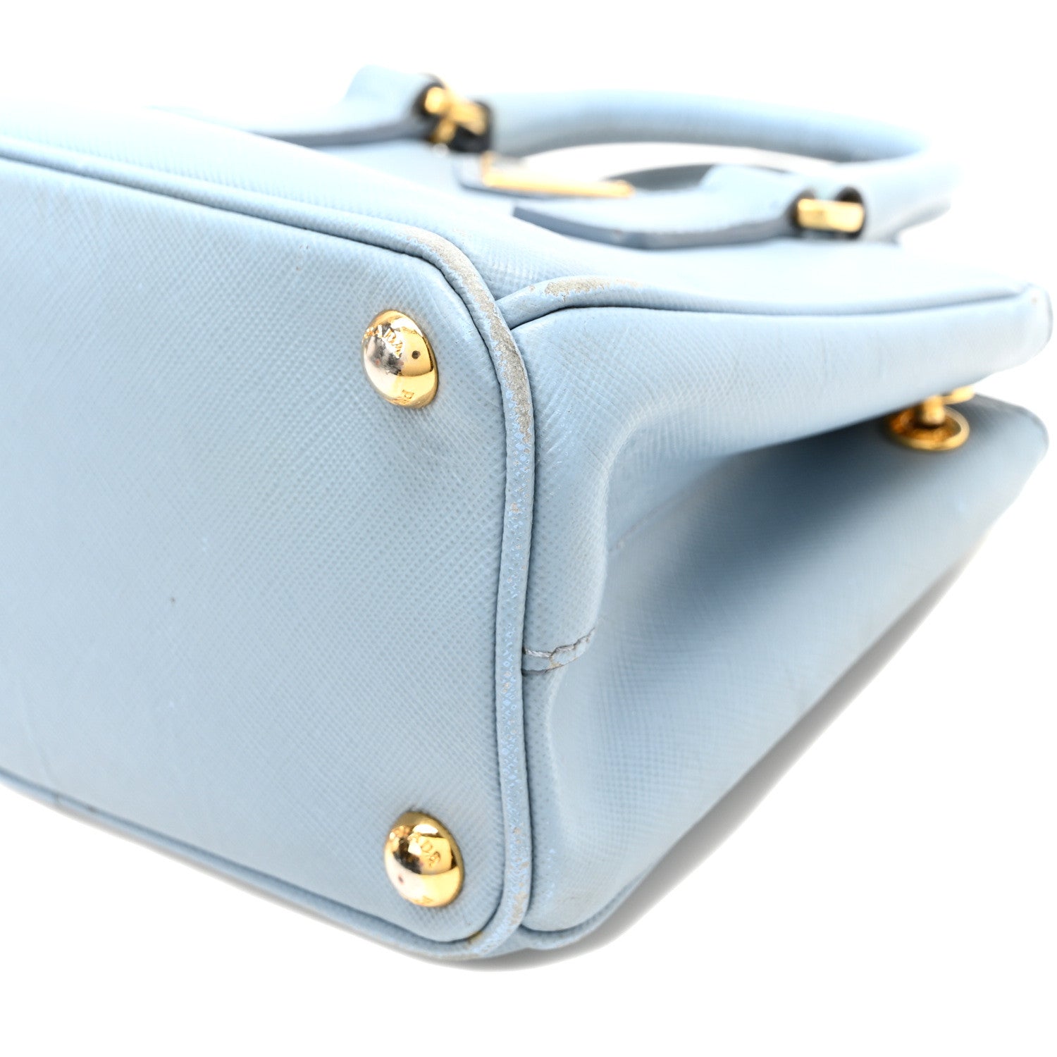 Prada Saffiano Micro Galleria Double Zip Tote Astrale 10 of 10