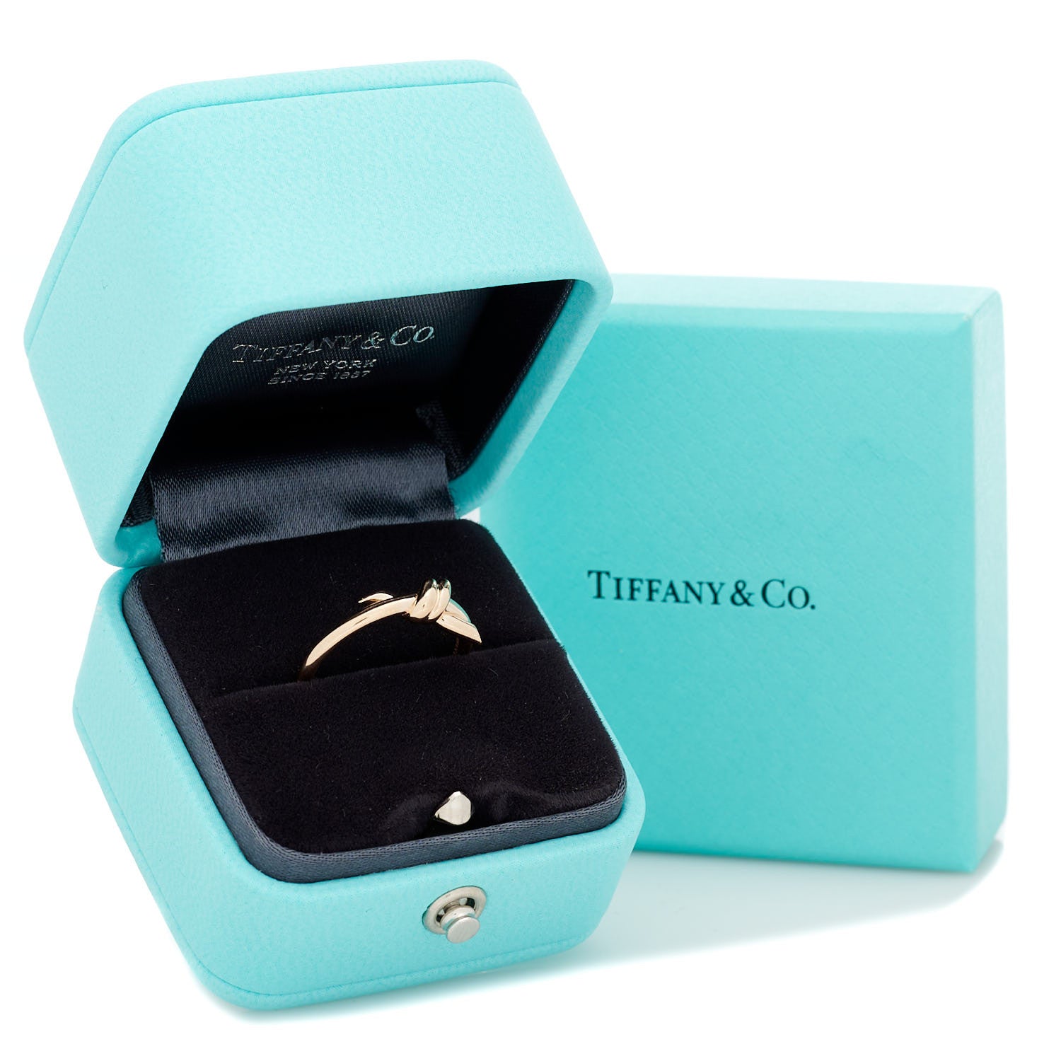 Tiffany 18K Rose Gold Knot Ring 50 5.5 5 of 5