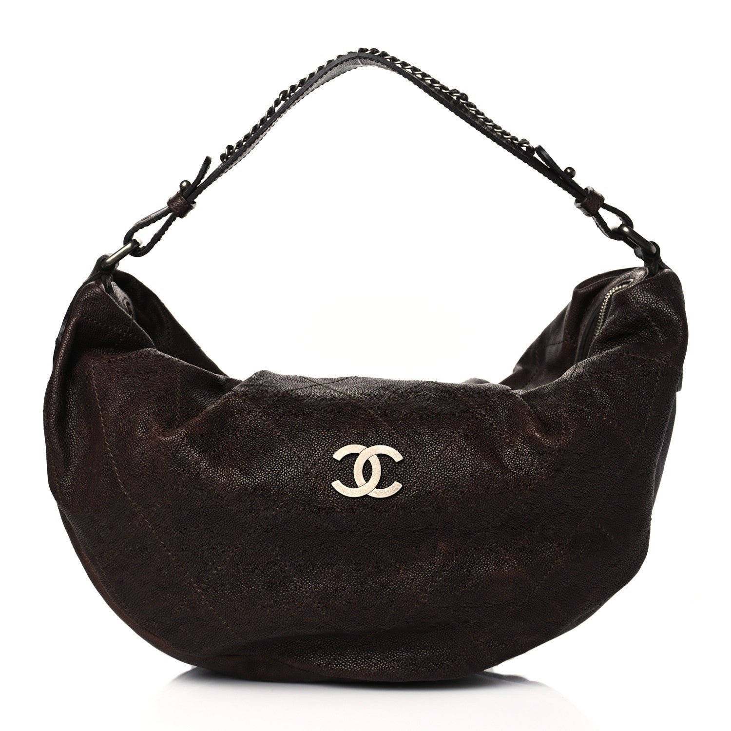 Chanel Caviar Outdoor Ligne Large Hobo Brown 1 of 9