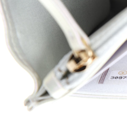 Chanel Iridescent Calfskin Quilted 19 Wallet On Chain WOC White 11 of 12