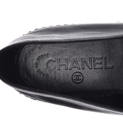 Chanel Lambskin Quilted CC Espadrilles 38 Black 8 of 11