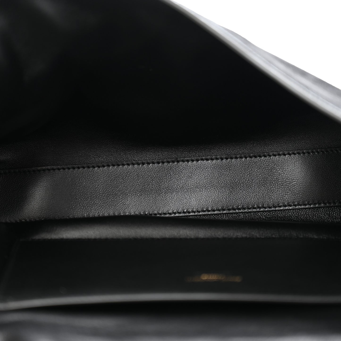 Smooth Calfskin Suede Medium Reversible Monogram Kate Satchel Black