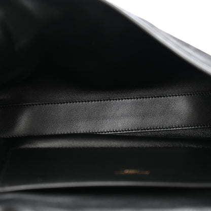 Saint Laurent Smooth Calfskin Suede Medium Reversible Monogram Kate Satchel Black 5 of 13