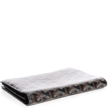 Goyard Coated Canvas Chevron Long Bi-Fold Wallet Black 4 of 9