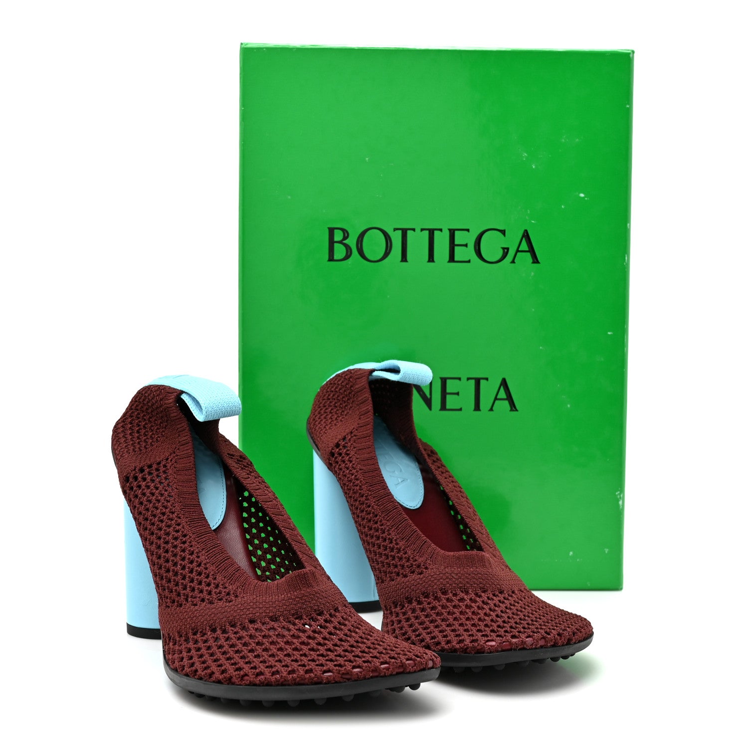Bottega Veneta Cotton Knit Mesh Atomic Boots 40 Cherry Drip 10 of 10