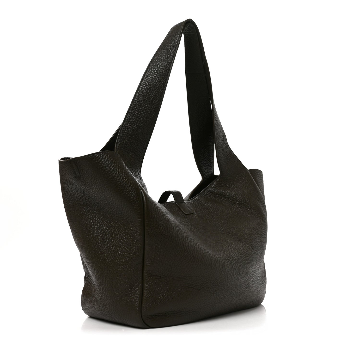 Grained Deerskin Bea Tote Light Musk