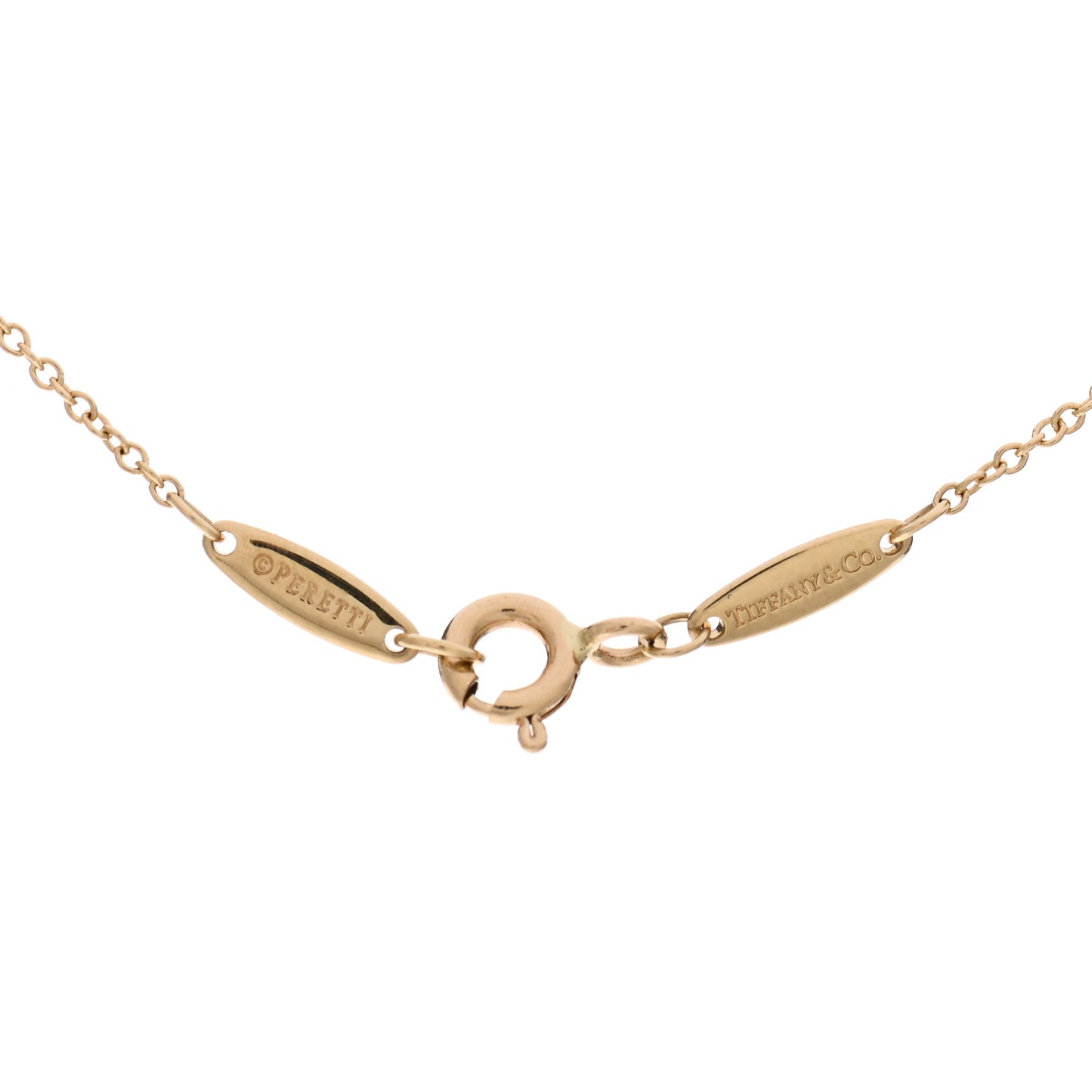 18K Yellow Gold Diamond .12ct Elsa Peretti Diamonds by the Yard Pendant Necklace