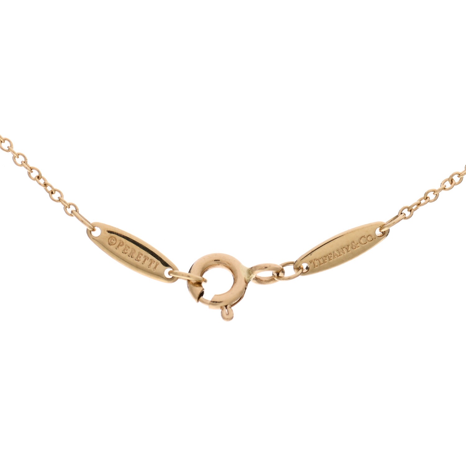 Tiffany 18K Yellow Gold Diamond .12ct Elsa Peretti Diamonds by the Yard Pendant Necklace 4 of 5