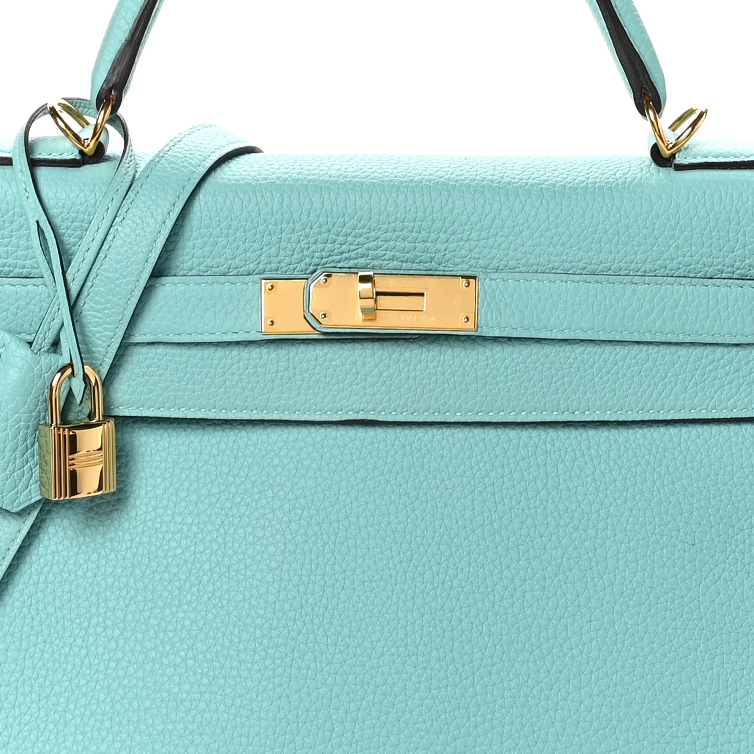 Hermes Togo Kelly Retourne 32 Bleu Atoll 8 of 10