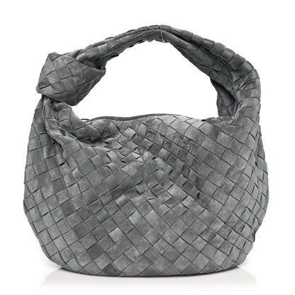 Bottega Veneta Suede Calfskin Intrecciato Teen Jodie Hobo Thunder 1 of 9