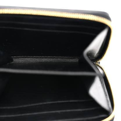 Celine Grained Calfskin Compact Zipped Wallet Black 5 of 8