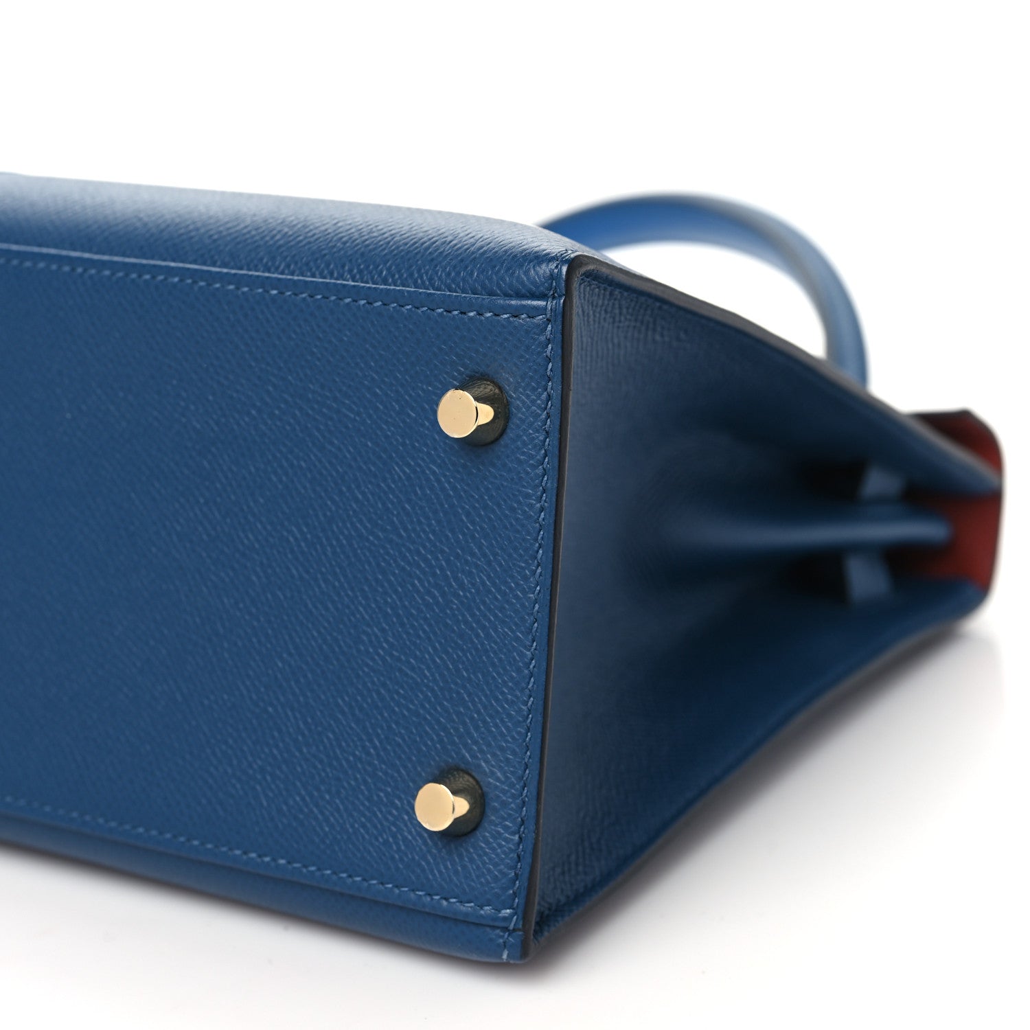 Hermes Epsom Casaque Kelly Sellier 28 Deep Bleu Mykonos Brique 10 of 11